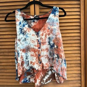 Tie dye high low top size M